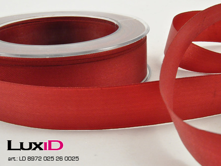 Double face satin 26 dark red 25mm x 25m